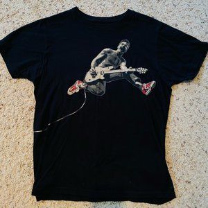Eddie Van Halen Black T Shirt Size Medium 5150 Brand Play Fast Wear Stripes